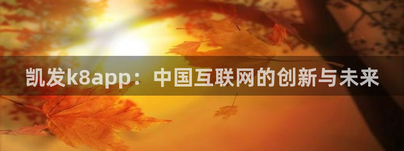 星耀国际平台官方网站：凯发k8app：中国互联网的创新与未来