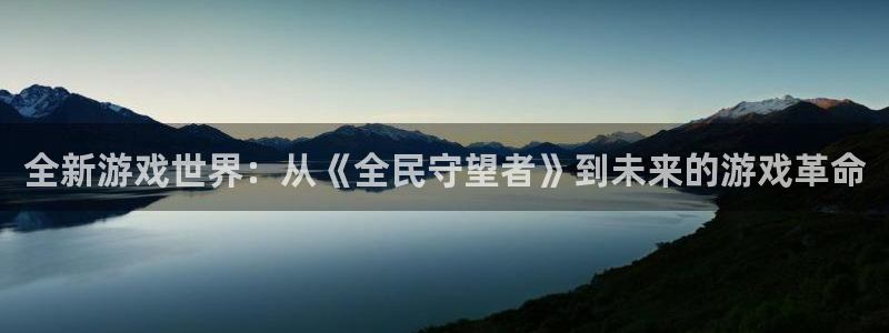 星耀国际3官网登录：全新游戏世界：从《全民守望者》到未来的游戏革命