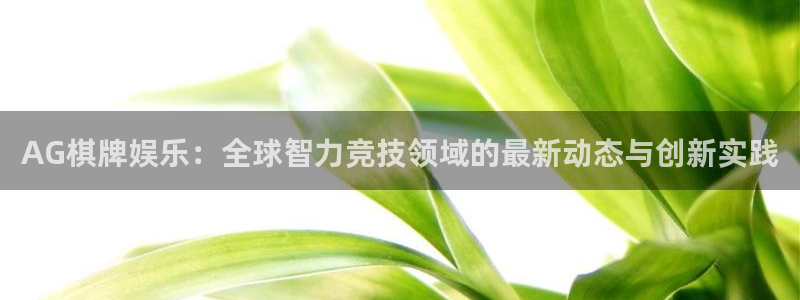 星耀国际2注册：AG棋牌娱乐：全球智力竞技领域的最新动态与创新实践